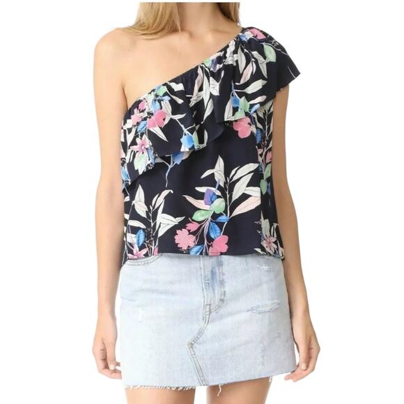 NWT! Yumi Kim 100% Silk Baja  One Shoulder Top - Size Small - Picture 1 of 6